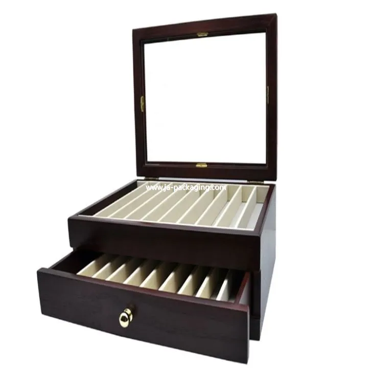 Caixa de coleta de caneta marrom vermelho