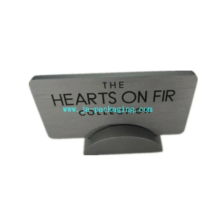 Placa de identificação acrílica cinzenta